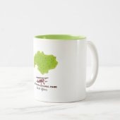 Nationaal park Bontebok - kaart Zuid-Afrika Tweekleurige Koffiemok (Voorkant rechts)