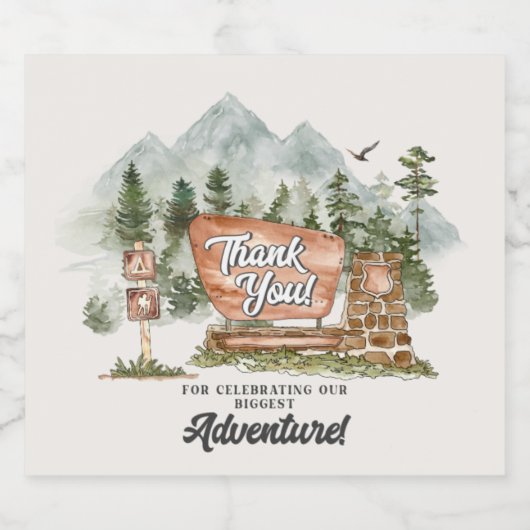 Nationaal Park Bossen Sparkling Wijnetiket (Enkel label)