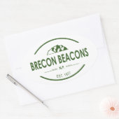Nationaal park Brecon Beacons Ovale Sticker (Envelop)