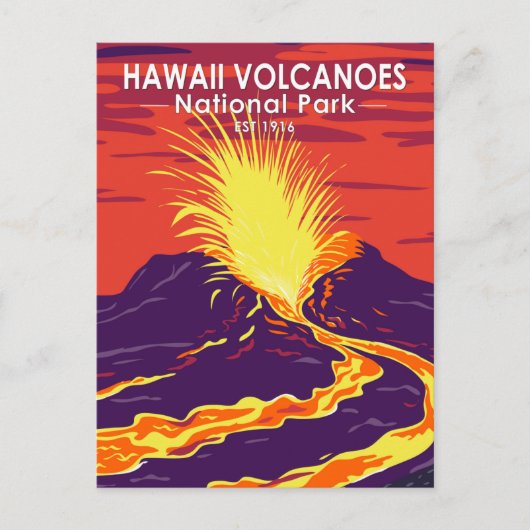 Nationaal Park  Briefkaart Hawaii Volcanoes (Voorkant)