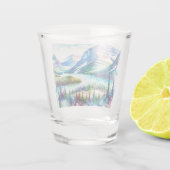 Nationaal park Bright Waterverf Glacier Shot Glas (Achterkant)