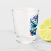 Nationaal park Bright Waterverf Glacier Shot Glas (Links)