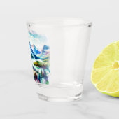 Nationaal park Bright Waterverf Glacier Shot Glas (Rechts)