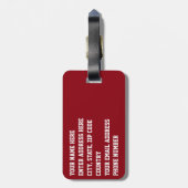 Nationaal Park Bryce Canyon Bagagelabel (Achterkant verticaal)