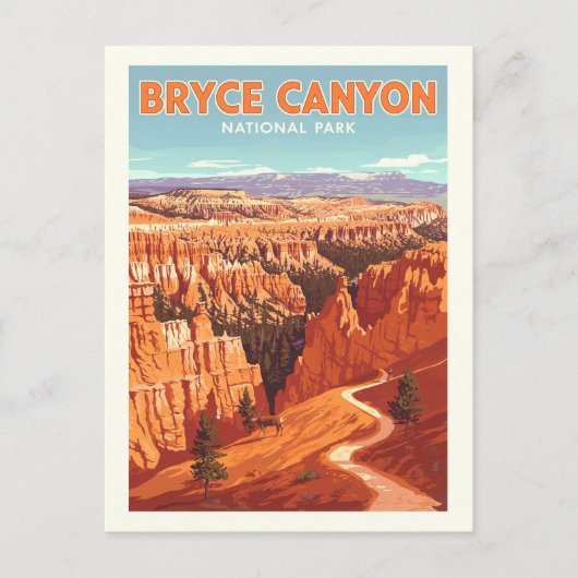  Nationaal Park Bryce Canyon Briefkaart (Voorkant)