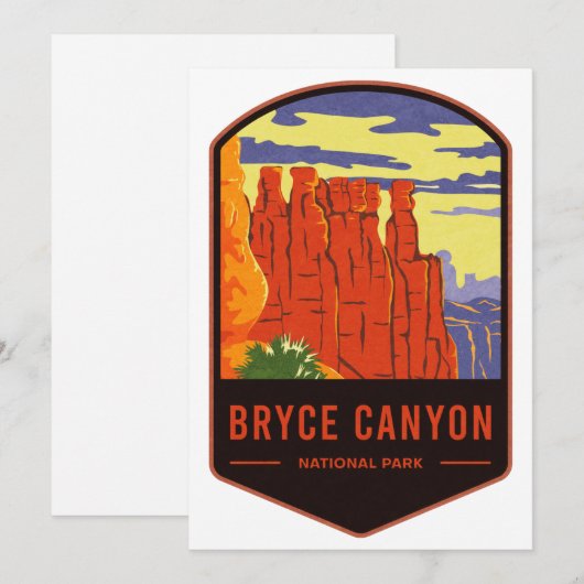 Nationaal Park Bryce Canyon Feestdagenkaart (Voorkant / Achterkant)