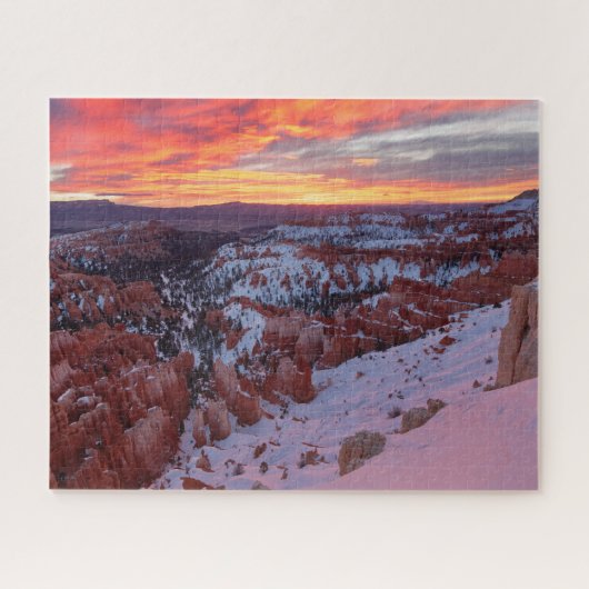 Nationaal park Bryce Canyon op zonsopgang in de wi Legpuzzel (Horizontaal)
