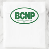 Nationaal Park Bryce Canyon Ovale Sticker (Tas)