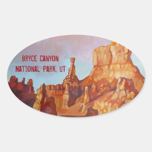Nationaal Park Bryce Canyon Ovale Sticker (Voorkant)