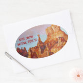 Nationaal Park Bryce Canyon Ovale Sticker (Envelop)