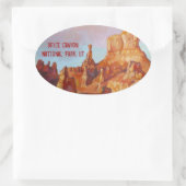 Nationaal Park Bryce Canyon Ovale Sticker (Tas)