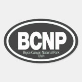 Nationaal Park Bryce Canyon Ovale Sticker (Voorkant)