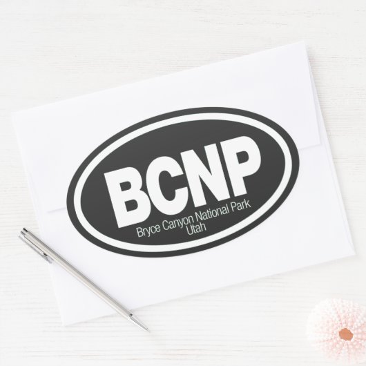 Nationaal Park Bryce Canyon Ovale Sticker (Envelop)