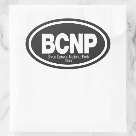Nationaal Park Bryce Canyon Ovale Sticker (Tas)