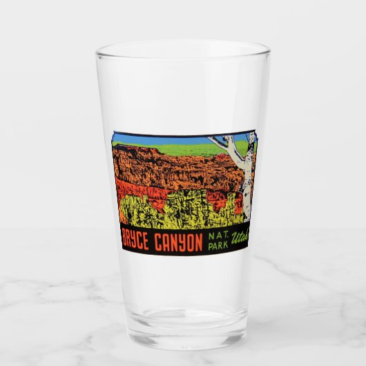 Nationaal park Bryce Canyon - Pint Glass Glas (Voorkant)