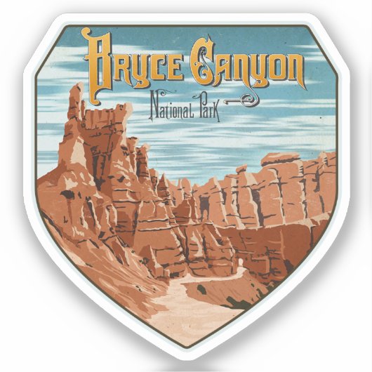 Nationaal Park Bryce Canyon Sticker (Voorkant)