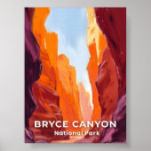 Nationaal park Bryce Canyon | Utah Travel Poster (Voorkant)