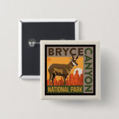 Nationaal park Bryce Canyon Utah | Vierkante Button 5,1 Cm (Voorkant /achterkant)