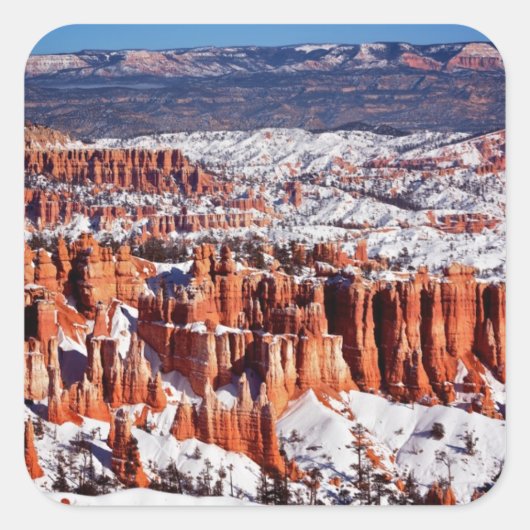 Nationaal Park Bryce Canyon Vierkante Sticker (Voorkant)