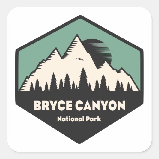 Nationaal Park Bryce Canyon Vierkante Sticker (Voorkant)