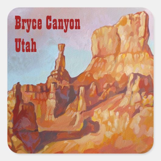 Nationaal Park Bryce Canyon Vierkante Sticker (Voorkant)