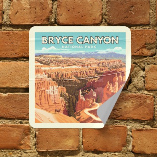  Nationaal Park Bryce Canyon Vierkante Sticker