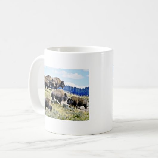 Nationaal park Buffalo Herd - Yellowstone Koffiemok (Voorkant links)