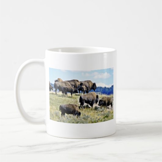 Nationaal park Buffalo Herd - Yellowstone Koffiemok (Links)