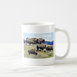 Nationaal park Buffalo Herd - Yellowstone Koffiemok
