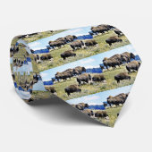 Nationaal park Buffalo Herd - Yellowstone Stropdas (Opgerold)