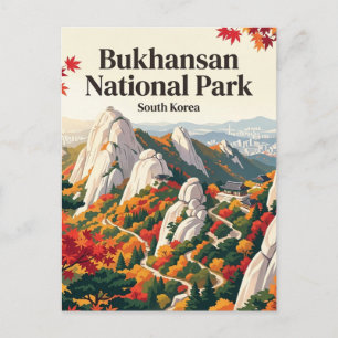 Nationaal park Bukhansan Zuid-Korea Briefkaart