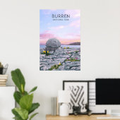 Nationaal Park Burren Ierland Reisposter Poster (Thuiskantoor)