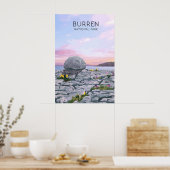 Nationaal Park Burren Ierland Reisposter Poster (Keuken)