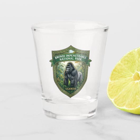 Nationaal park Bwindi Impenetrable Oeganda Shot Glas (Voorkant)
