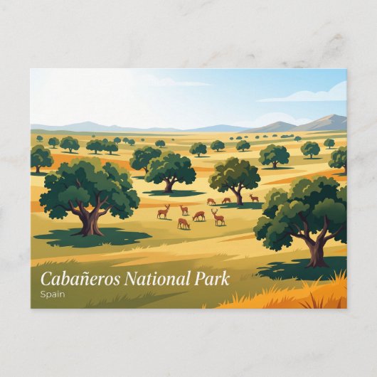 Nationaal park Cabañeros Spanje Briefkaart (Voorkant)