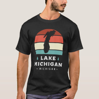 Nationaal Park Camping Retro Lake Michigan T-shirt