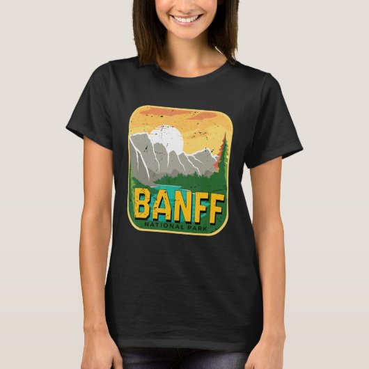 Nationaal Park Canada Alberta Banff Camping Mounta T-shirt (Voorkant)