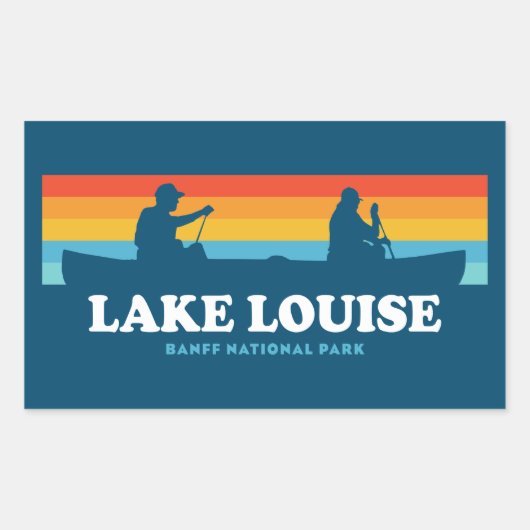 Nationaal Park Canoe meer Louise Banff Rechthoekige Sticker (Voorkant)