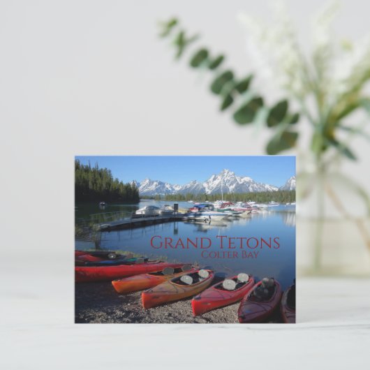 Nationaal park Canoes en Colter Bay Grand Teton Briefkaart (Staand voorkant)