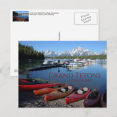 Nationaal park Canoes en Colter Bay Grand Teton Briefkaart (Voorkant / Achterkant)