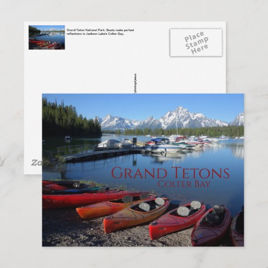Nationaal park Canoes en Colter Bay Grand Teton Briefkaart (Voorkant / Achterkant)