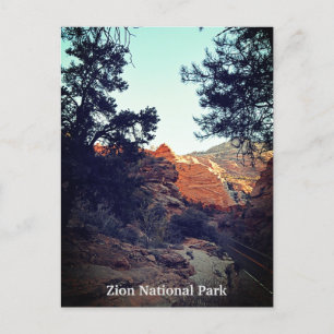 Nationaal park Canyon Trail Zion, Utah Briefkaart