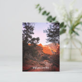 Nationaal park Canyon Trail Zion, Utah Wish Briefkaart (Staand voorkant)