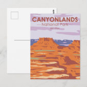 Nationaal Park Canyonlands in de Sky Retro Briefkaart (Voorkant / Achterkant)