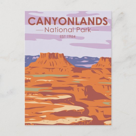 Nationaal Park Canyonlands in de Sky Retro Briefkaart (Voorkant)