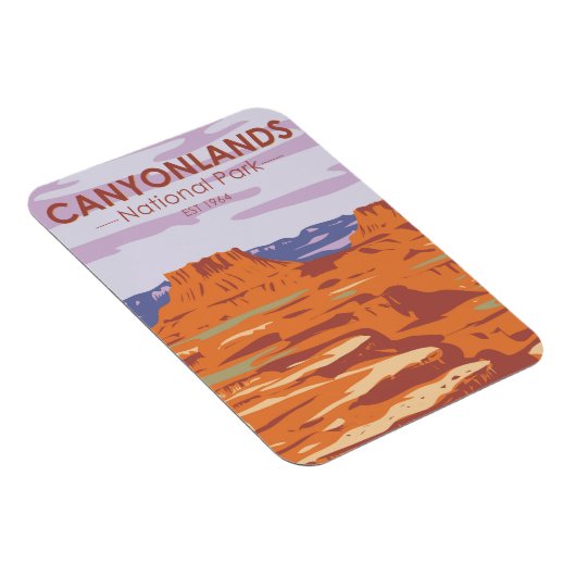 Nationaal Park Canyonlands in de Sky Retro Magneet (Rechterzijde)