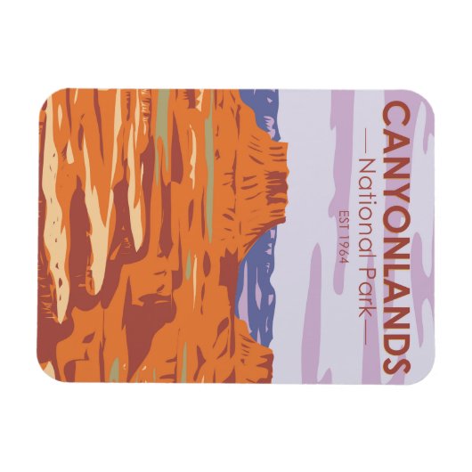Nationaal Park Canyonlands in de Sky Retro Magneet (Horizontaal)