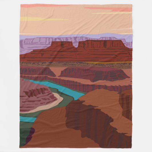 Nationaal park Canyonlands in Utah Fleece Deken (Voorkant)