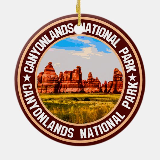 Nationaal park Canyonlands Keramisch Ornament (Achterkant)