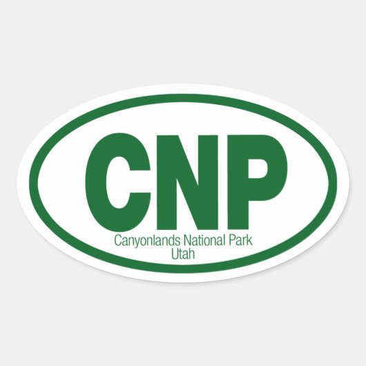 Nationaal park Canyonlands Ovale Sticker (Voorkant)